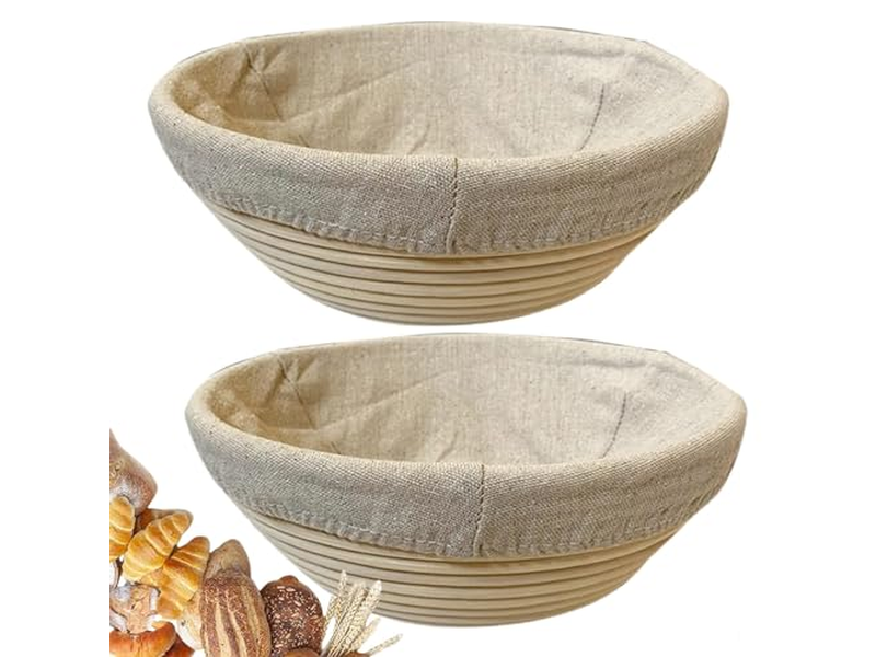 9 Inch Round Bread Banneton Proofing Basket Set of 2