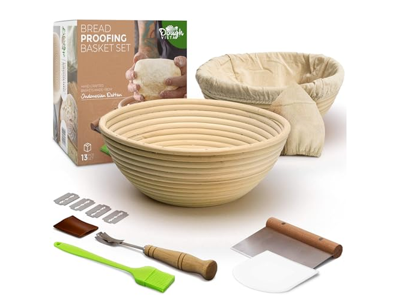 Oval Rattan Bread Fermentation Basket Banneton Proofing 9 Inch Round