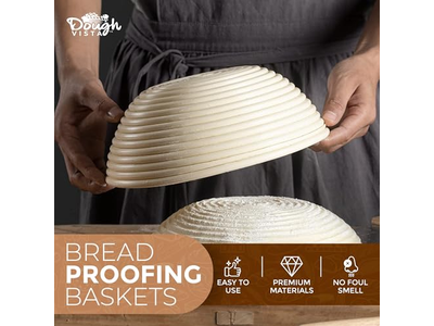 Oval Rattan Bread Fermentation Basket Banneton Proofing 9 Inch Round