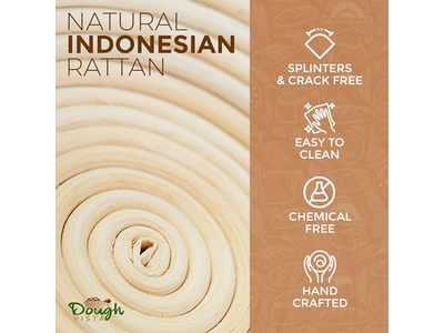 Oval Rattan Bread Fermentation Basket Banneton Proofing 9 Inch Round