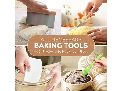 Oval Rattan Bread Fermentation Basket Banneton Proofing 9 Inch Round