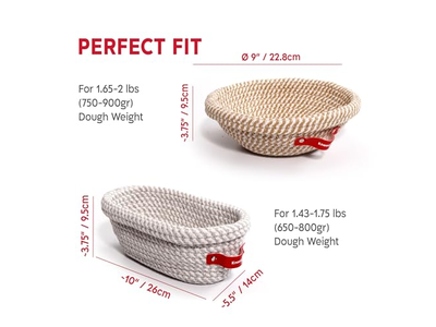 Plastic Bannetons Bread No Knead Banneton Large Silicone Diy Liner Brown