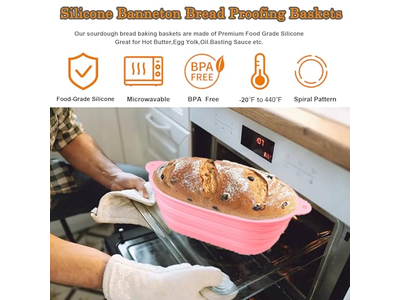 Proofing Basket Linen 5Inch Small 10 Inch Oval Banneton Bread Bakset