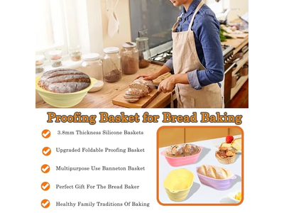 Proofing Basket Linen 5Inch Small 10 Inch Oval Banneton Bread Bakset