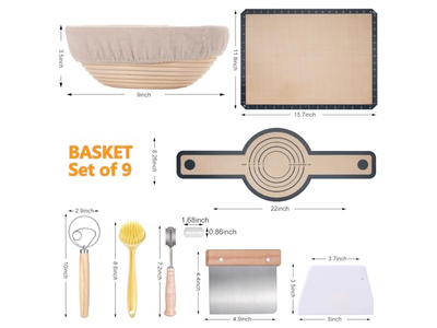 Proofing Bowl Banneton Basket Heart Shape Bread Round Riser Homemade Loaf