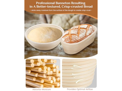 Proving Baskets For Sourdough Rattan Bread Basket With Dome Proofing The Dough