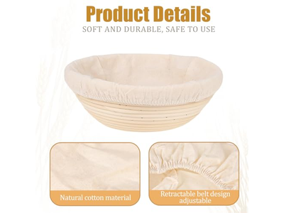 Rattan Banneton Accessories Plastic Seasoning Silicone Bread Basket