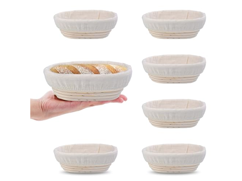 Rattan Bread Basket With Dome Easter Molds For Baking Proofing Round And Oval