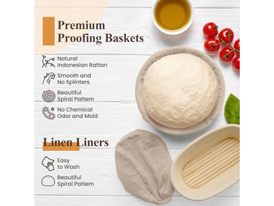 Same Day Delivery Gift Baskets Silicone Bread Leavening Basket Set