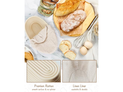 Silicone Bread Pre-Proof Basket Fermentation Set Of Large Baskets Round Benetton