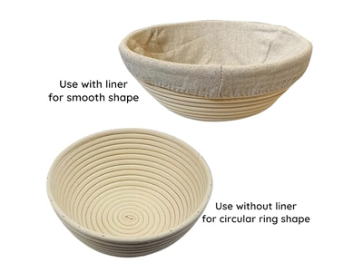 9 Inch Round Bread Banneton Proofing Basket Set of 2