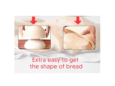 9 Inch Round Bread Banneton Proofing Basket Set of 2