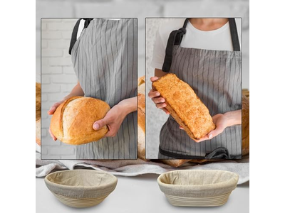9 Inch Round Bread Banneton Proofing Basket Set of 2