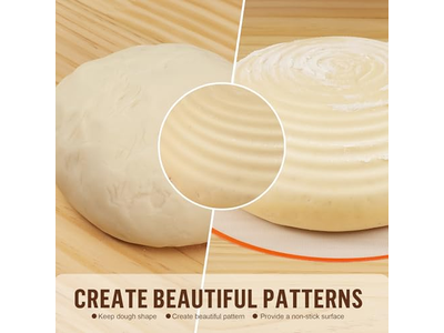 Banneton Bread Proofing Basket Round Rattan Sourdough Starter Kit