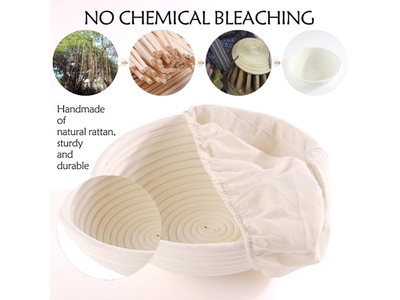 Banneton Bread Proofing Basket Sourdough Proofing Basket with Liner
