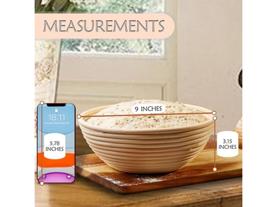 Banneton Bread Proofing Basket Sourdough Proofing Basket with Liner