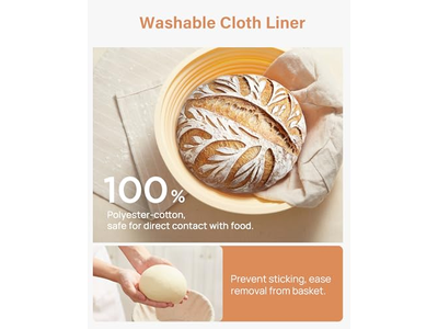 Banneton Rectangular Round Bread 10 Inch Oval Bakset Wicker Lined 7 Baskets