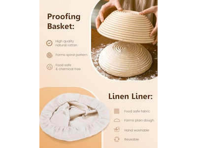 Handmade Plastic Scraper Bannetons Basket Banneton Multiple Shapes Natural Color