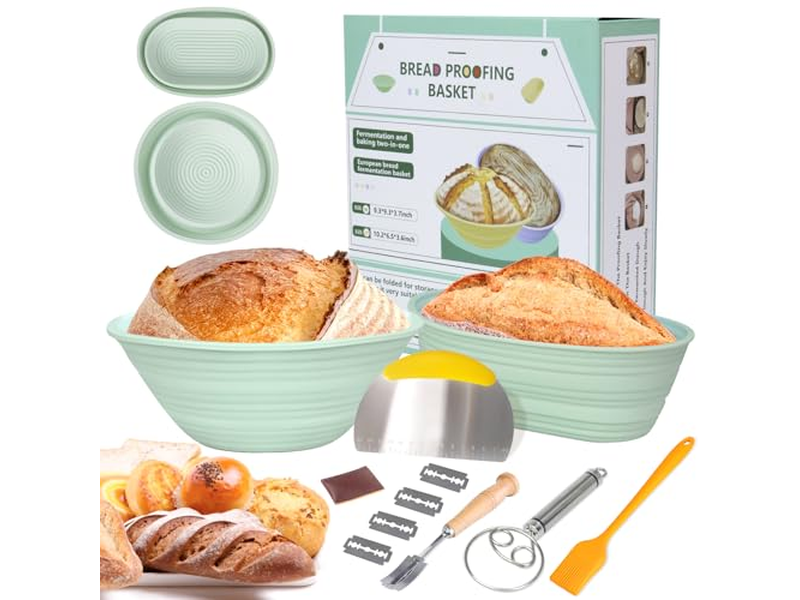 Home Bakery Use Banneton Double Heath Safe Rattan Bread Basket