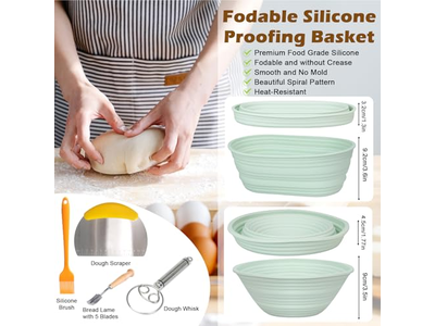 Home Bakery Use Banneton Double Heath Safe Rattan Bread Basket