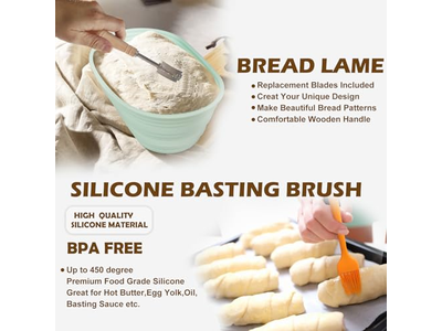 Home Bakery Use Banneton Double Heath Safe Rattan Bread Basket