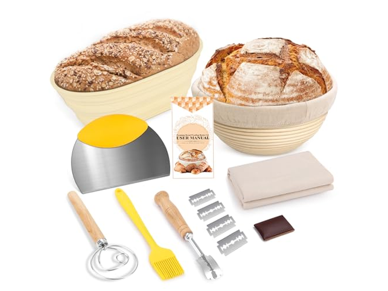 Natural Rattan Baskets Bread Baking Food Safety Oval Proof Basket