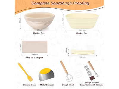 Natural Rattan Baskets Bread Baking Food Safety Oval Proof Basket