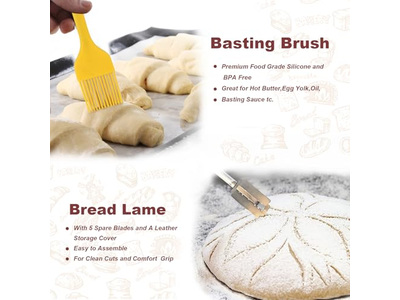 Natural Rattan Baskets Bread Baking Food Safety Oval Proof Basket