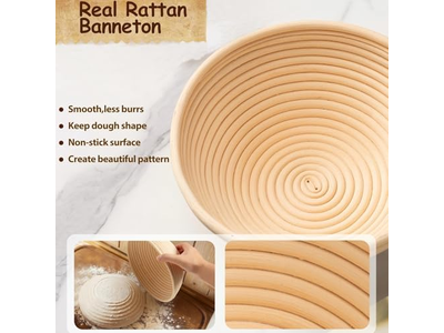 Professional Oval Banneton Liner Set with Premium Rattan Frame