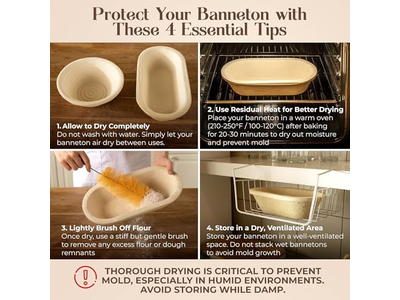 Professional Oval Banneton Mold with Spruce Wood & Rattan