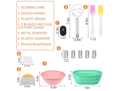 Proofing Basket Plastic Rattan Bread Set Starter Container Fermentation Blue