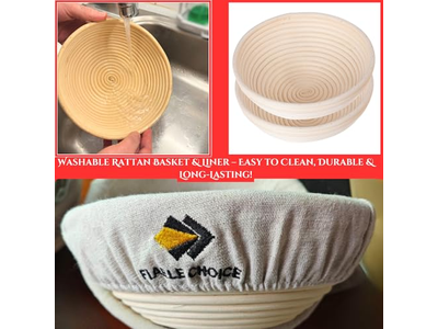 Proofing Basket Set Of 2 Round And Oval 3Pcs Bread Banneton 5Pcs Hot Sale