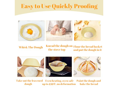 Round Bread Basket Crafts Baskets With Liners Proofing For Baking Ring Shape