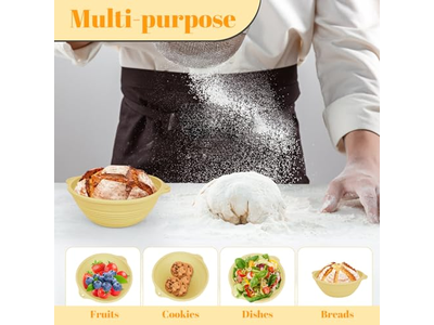 Round Bread Basket Crafts Baskets With Liners Proofing For Baking Ring Shape